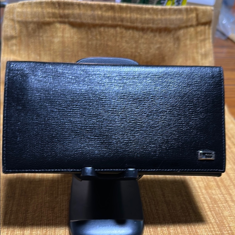 GUCCI black Leather Wallet unisex excellent condition women travel